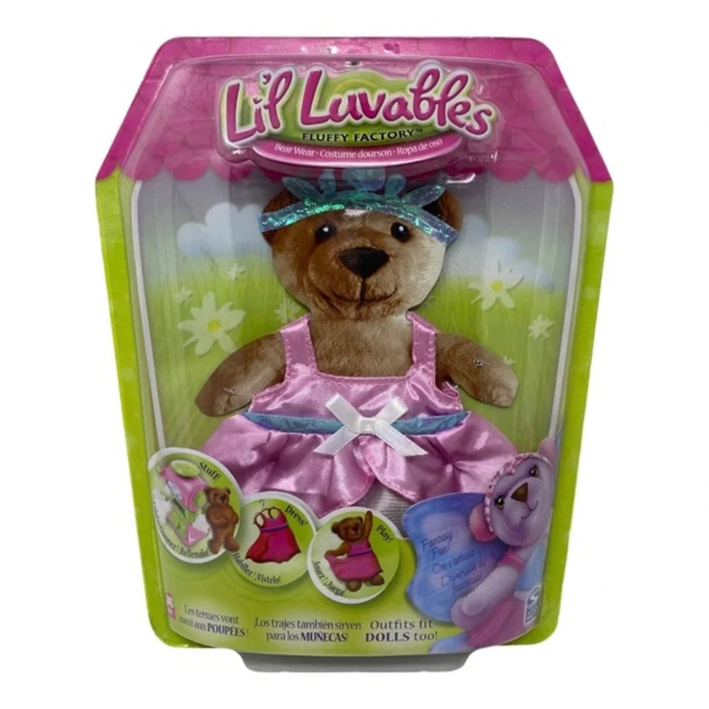 (Pack of 3) Lil Luvables‎ Fluffy Factory Bear Wear Dress Up Costumes Outfits New